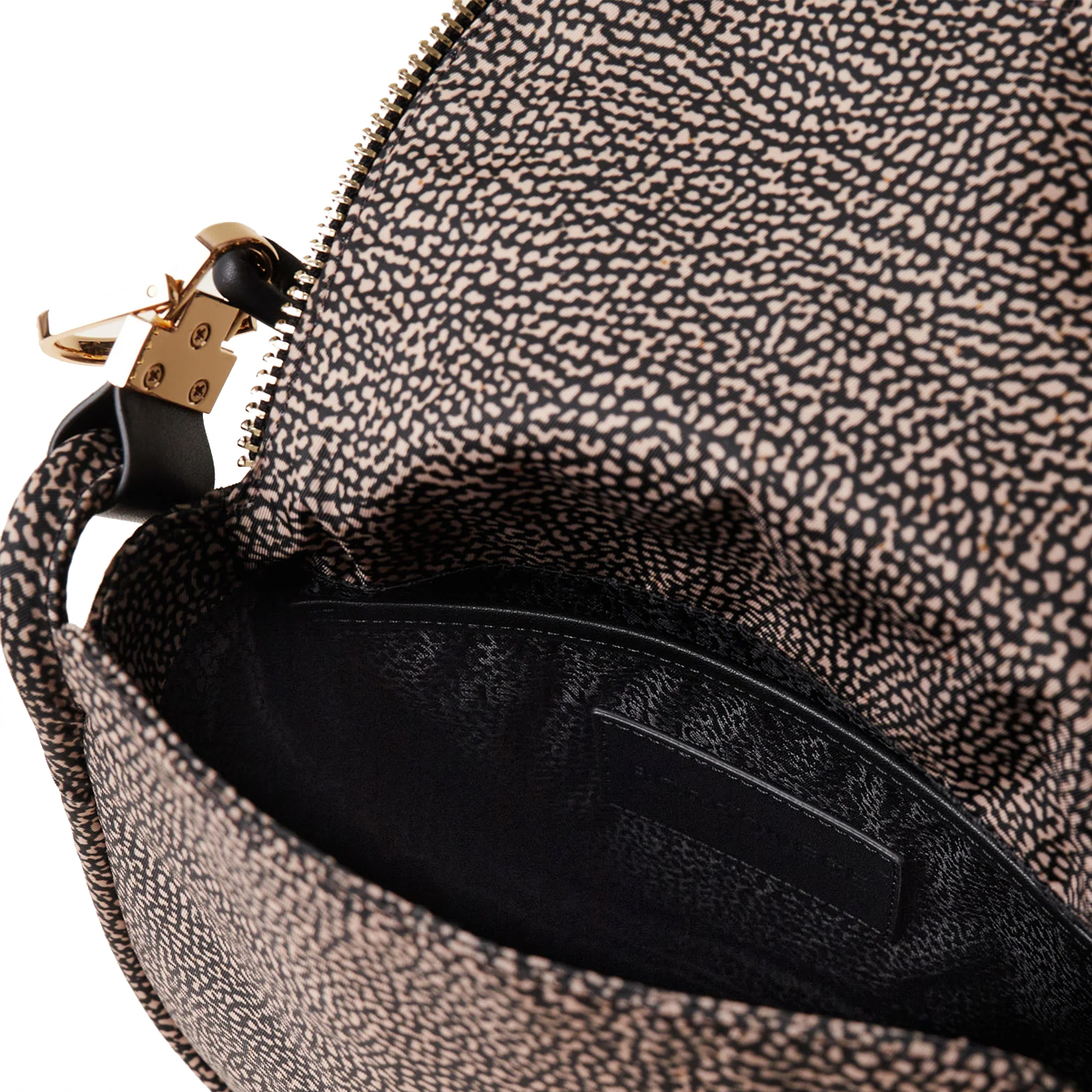 Borbonese Hobo Horseback Small OP Naturale Nero - 5