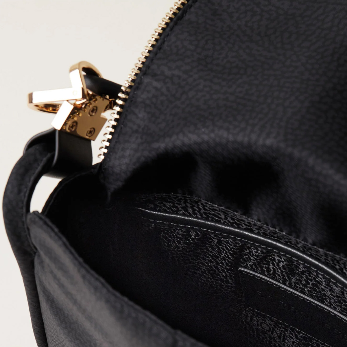 Borbonese Hobo Horseback Small Dark Black - 5