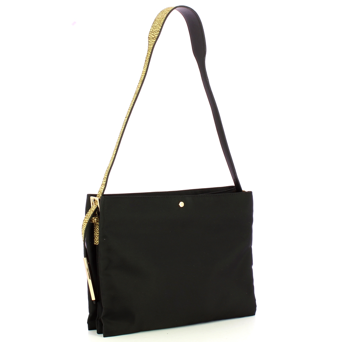 Borbonese Borsa a spalla Hobo S Nero OP Naturale - 2