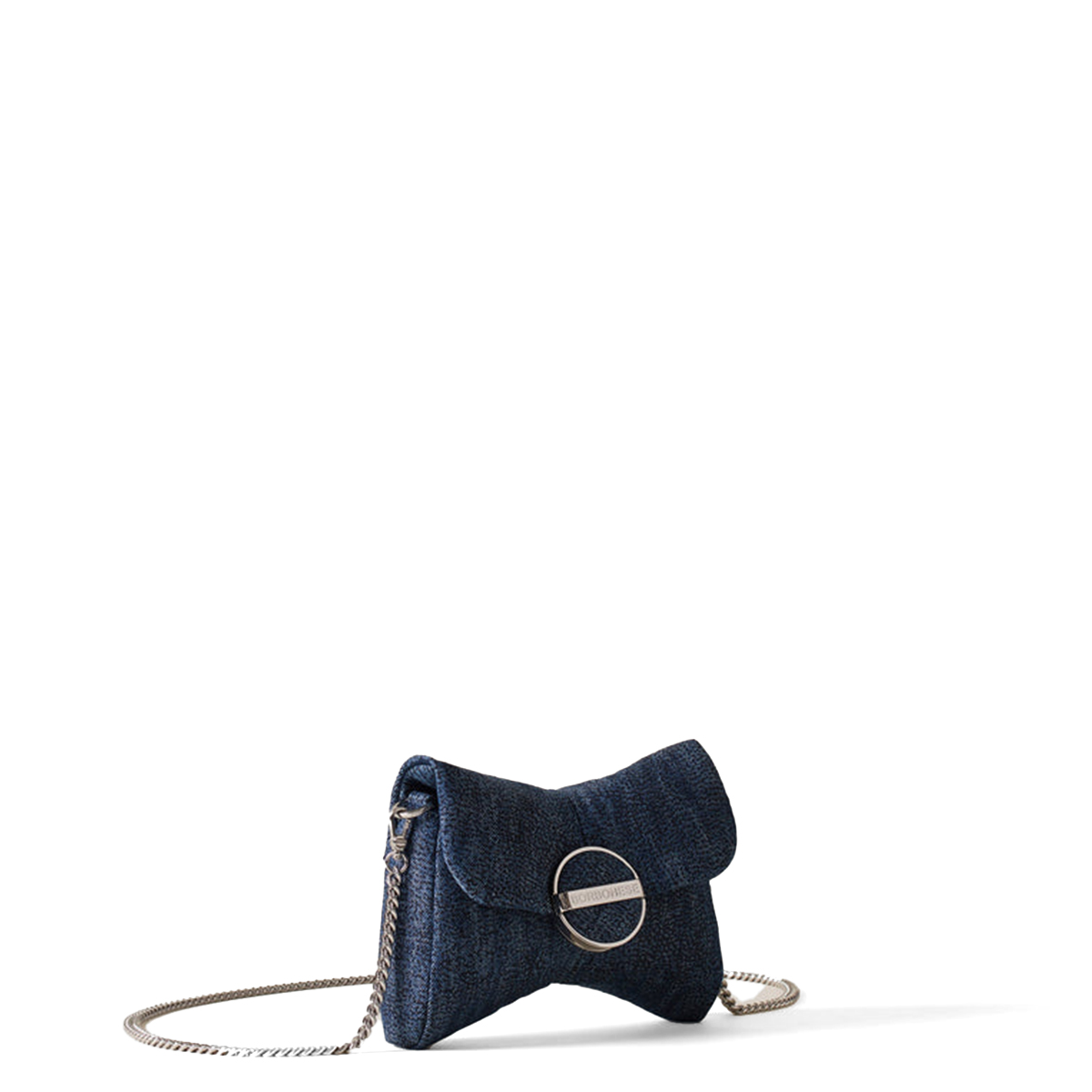 Borbonese Mini Borsa a tracolla Denim Legacy Blu - 2