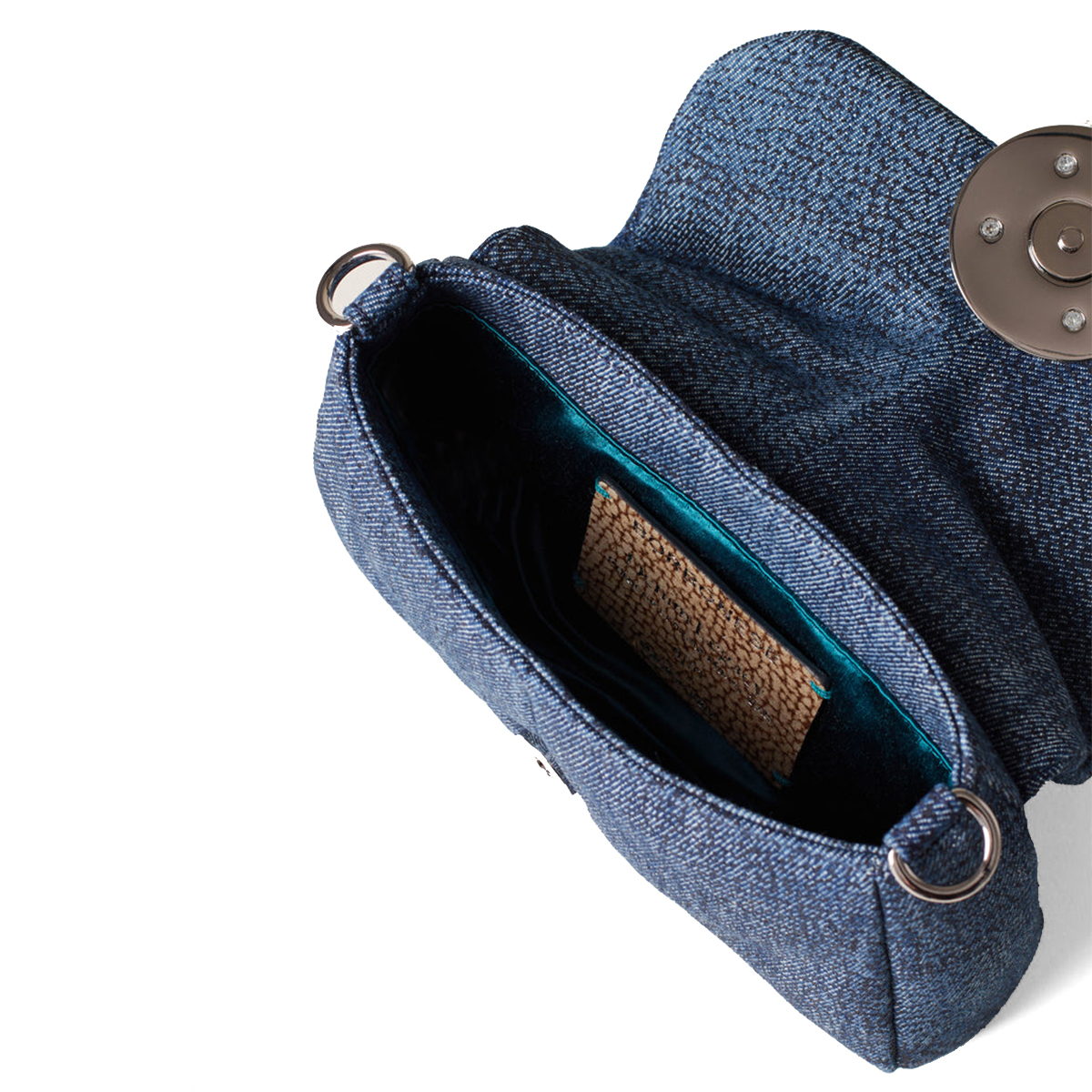 Borbonese Mini Borsa a tracolla Denim Legacy Blu - 5