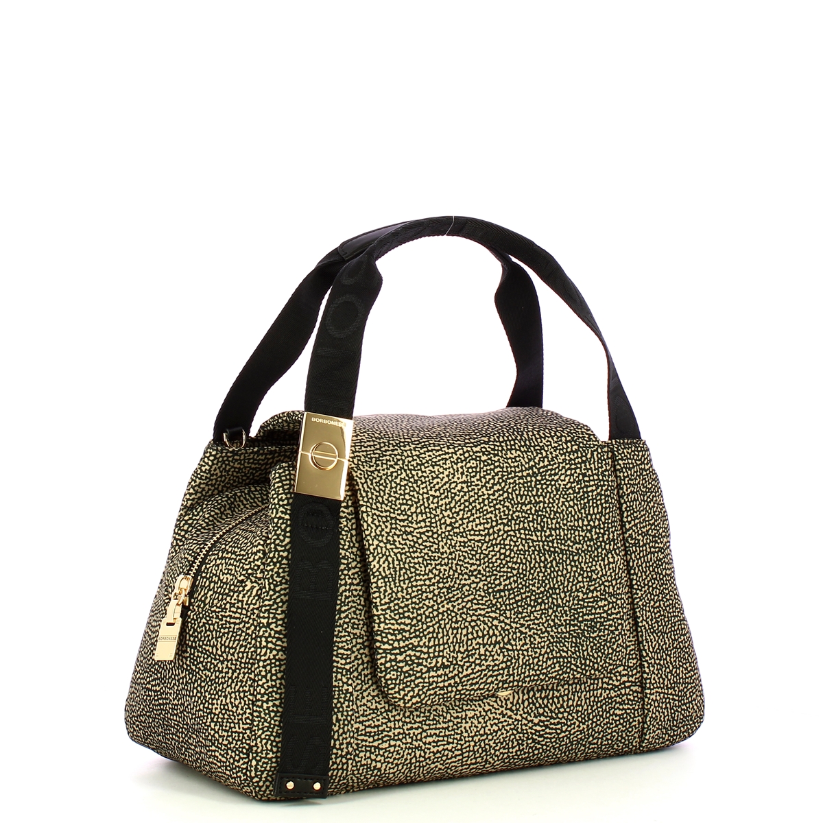 Borbonese Bauletto M OP Naturale Nero - 2