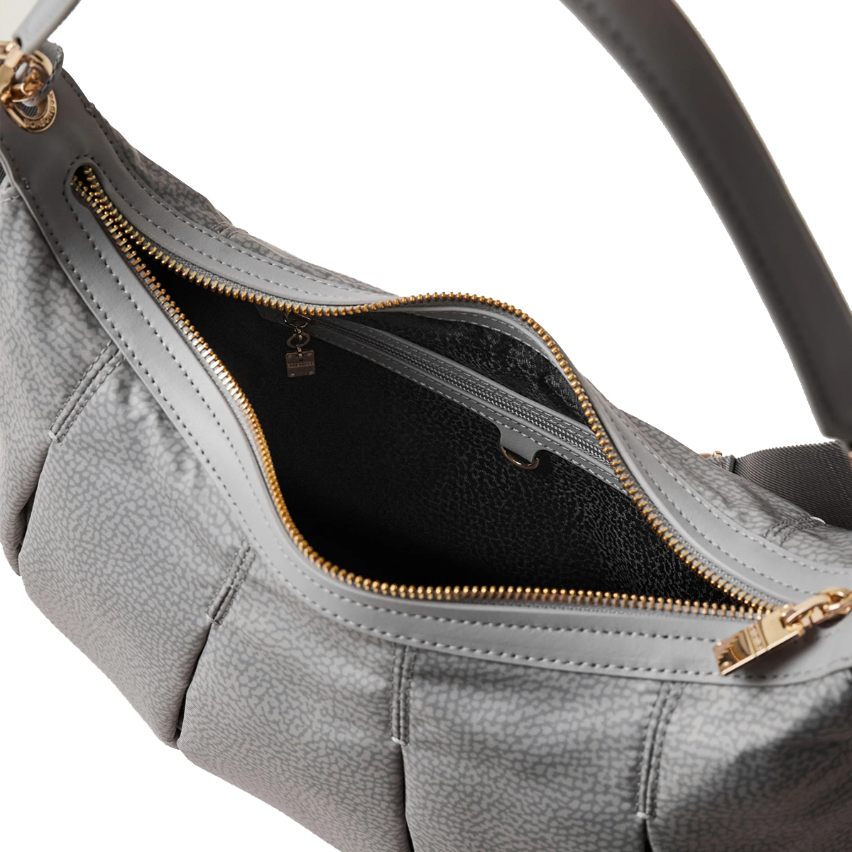 Borbonese Hobo Bag Croissant Medium Cloud - 4 Borbonese Hobo Bag Croissant Medium Cloud - 4