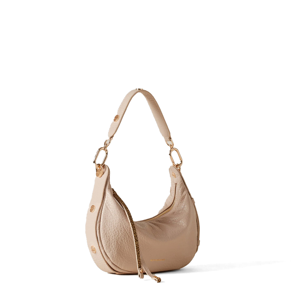 Borbonese Hobo Bag Oyster Petite in pelle Porridge - 2 Borbonese Hobo Bag Oyster Petite in pelle Porridge - 2
