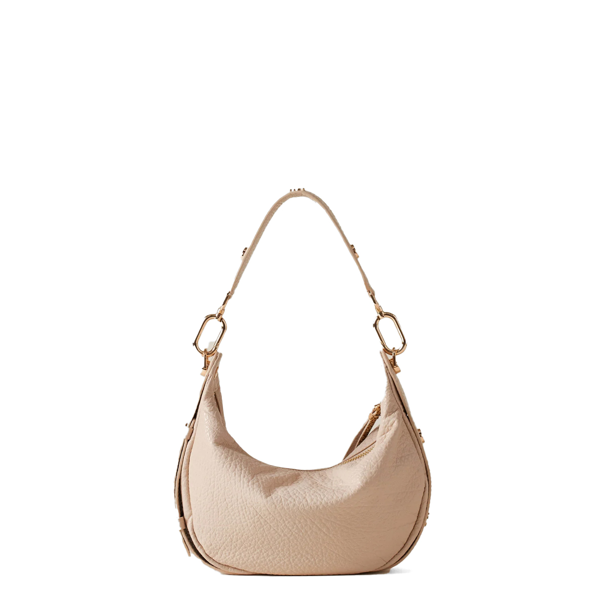 Borbonese Hobo Bag Oyster Petite in pelle Porridge - 3 Borbonese Hobo Bag Oyster Petite in pelle Porridge - 3
