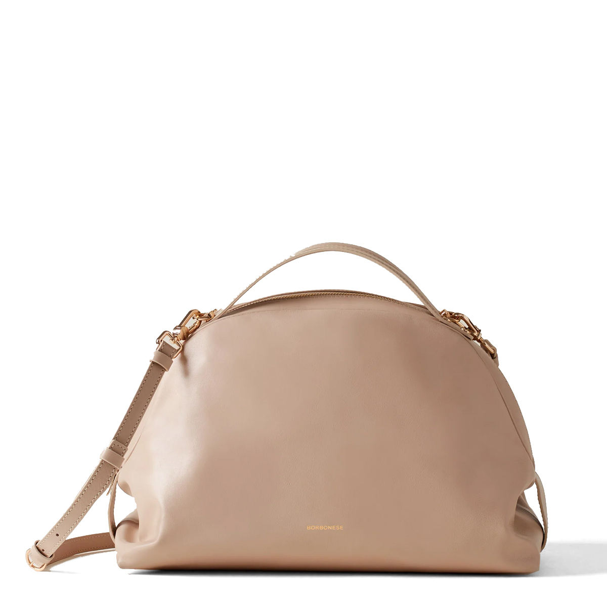 Borbonese Borsa a mano Sexy Bag Medium in pelle Porridge - 1 Borbonese Borsa a mano Sexy Bag Medium in pelle Porridge - 1