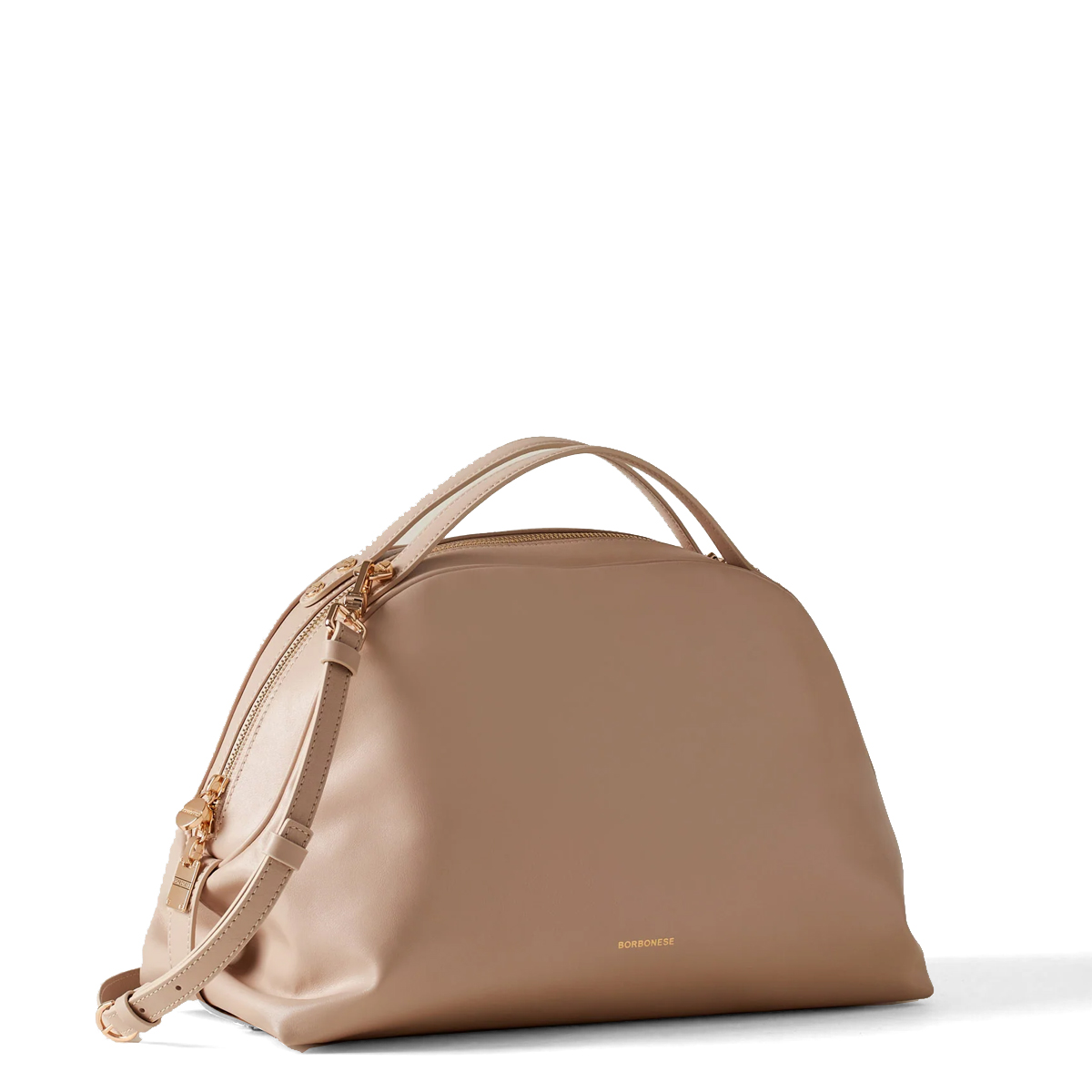Borbonese Borsa a mano Sexy Bag Medium in pelle Porridge - 2 Borbonese Borsa a mano Sexy Bag Medium in pelle Porridge - 2