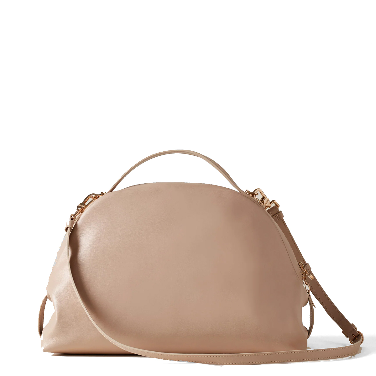 Borbonese Borsa a mano Sexy Bag Medium in pelle Porridge - 3 Borbonese Borsa a mano Sexy Bag Medium in pelle Porridge - 3