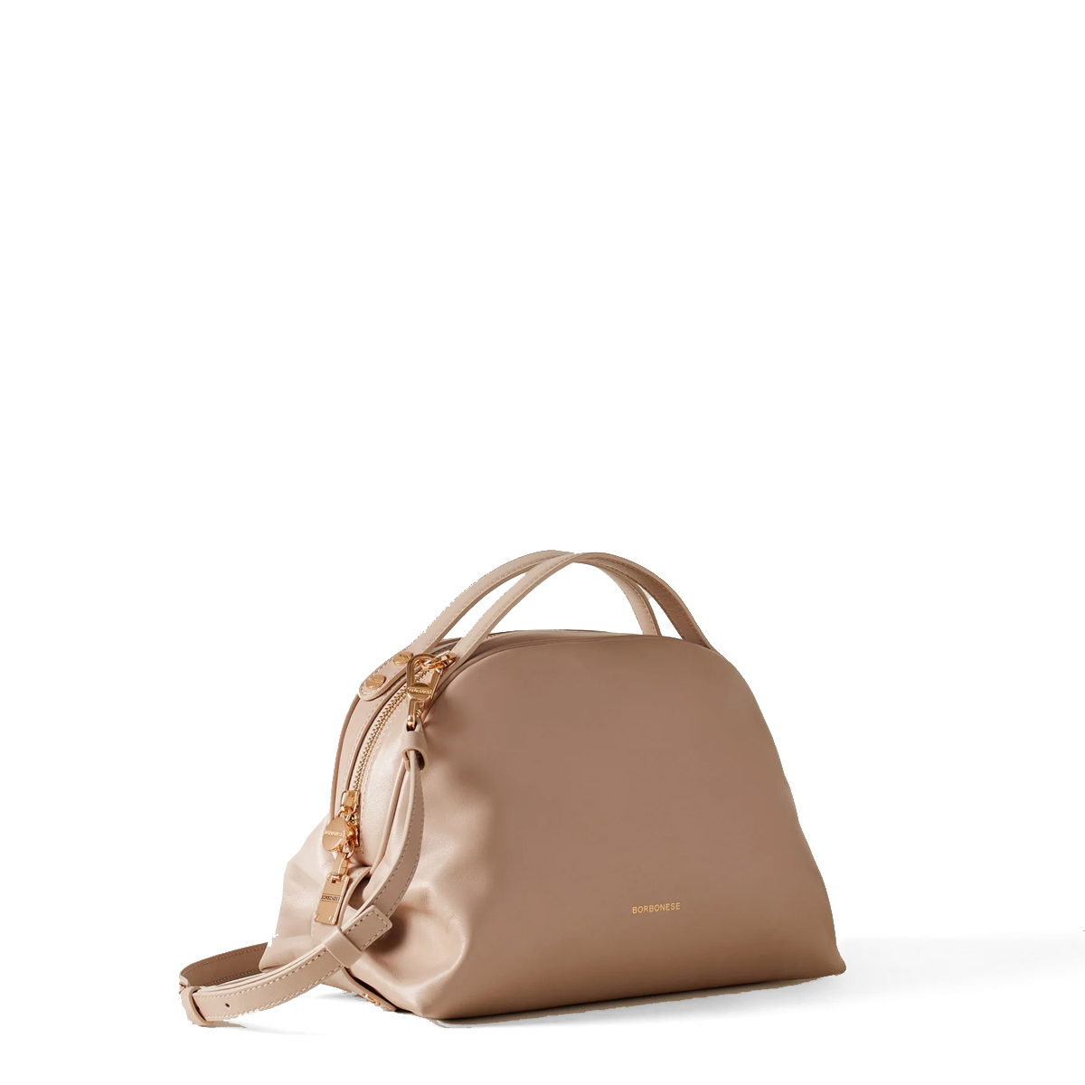 Borbonese Borsa a mano Sexy Bag Small in pelle Porridge - 2 Borbonese Borsa a mano Sexy Bag Small in pelle Porridge - 2