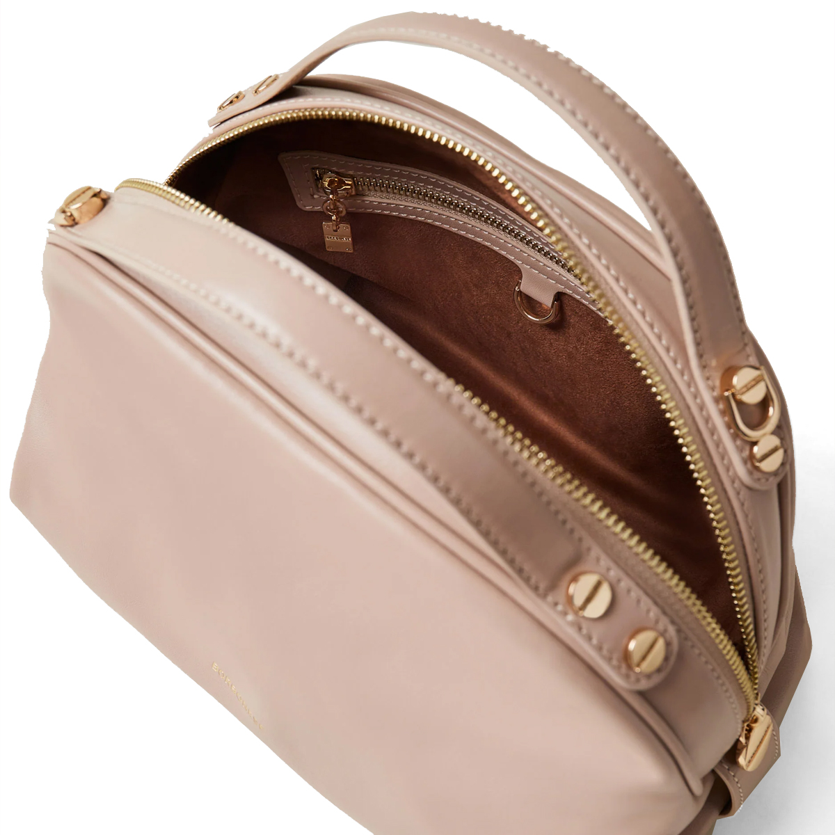 Borbonese Borsa a mano Sexy Bag Small in pelle Porridge - 4 Borbonese Borsa a mano Sexy Bag Small in pelle Porridge - 4