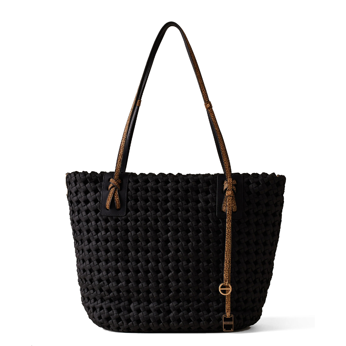 Borbonese Shopping Bag La Nido Large Nero OP Naturale - 1