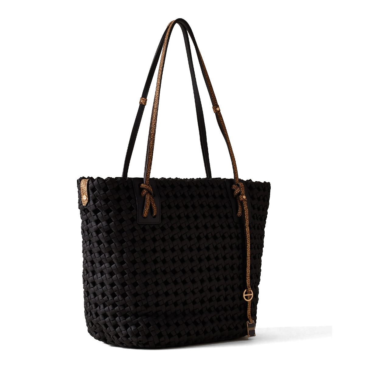 Borbonese Shopping Bag La Nido Large Nero OP Naturale - 2