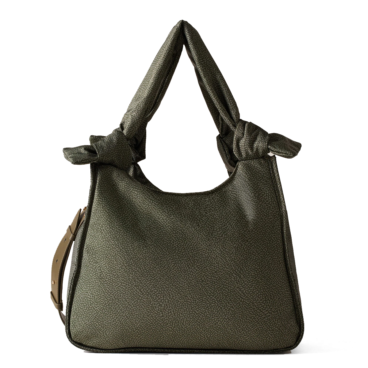 Borbonese Hobo Bag Lover Medium Verde Militare - 1 Borbonese Hobo Bag Lover Medium Verde Militare - 1