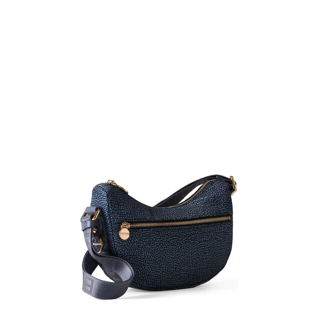 Borbonese Mini Borsa Luna Bag con taschino Blu - 2 Borbonese Mini Borsa Luna Bag con taschino Blu - 2
