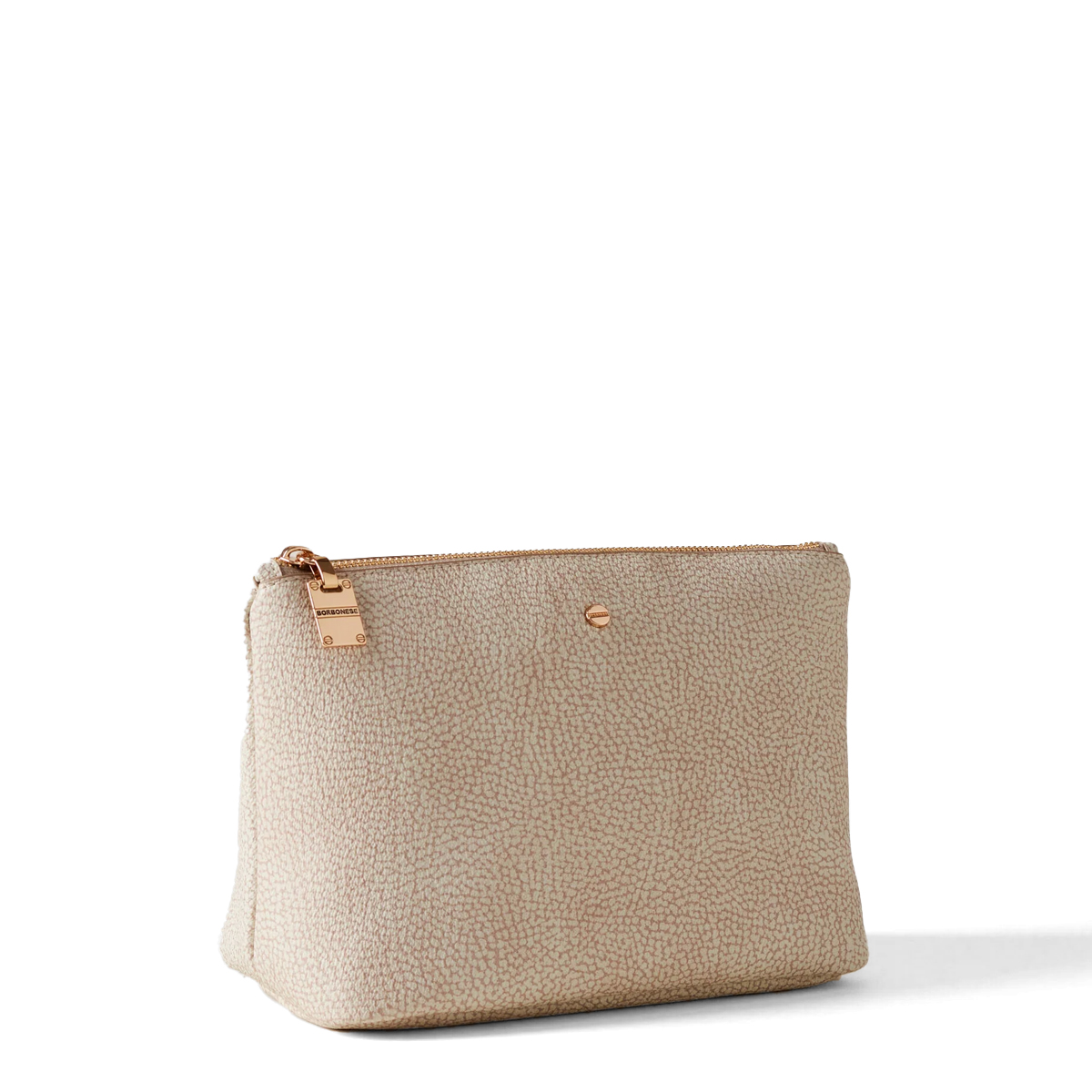Borbonese Beauty Case Large in tela rivestita Sabbia - 2 Borbonese Beauty Case Large in tela rivestita Sabbia - 2