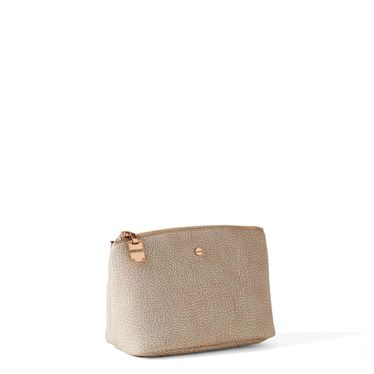 Borbonese Beauty Case Medium in tela rivestita Sabbia - 2 Borbonese Beauty Case Medium in tela rivestita Sabbia - 2