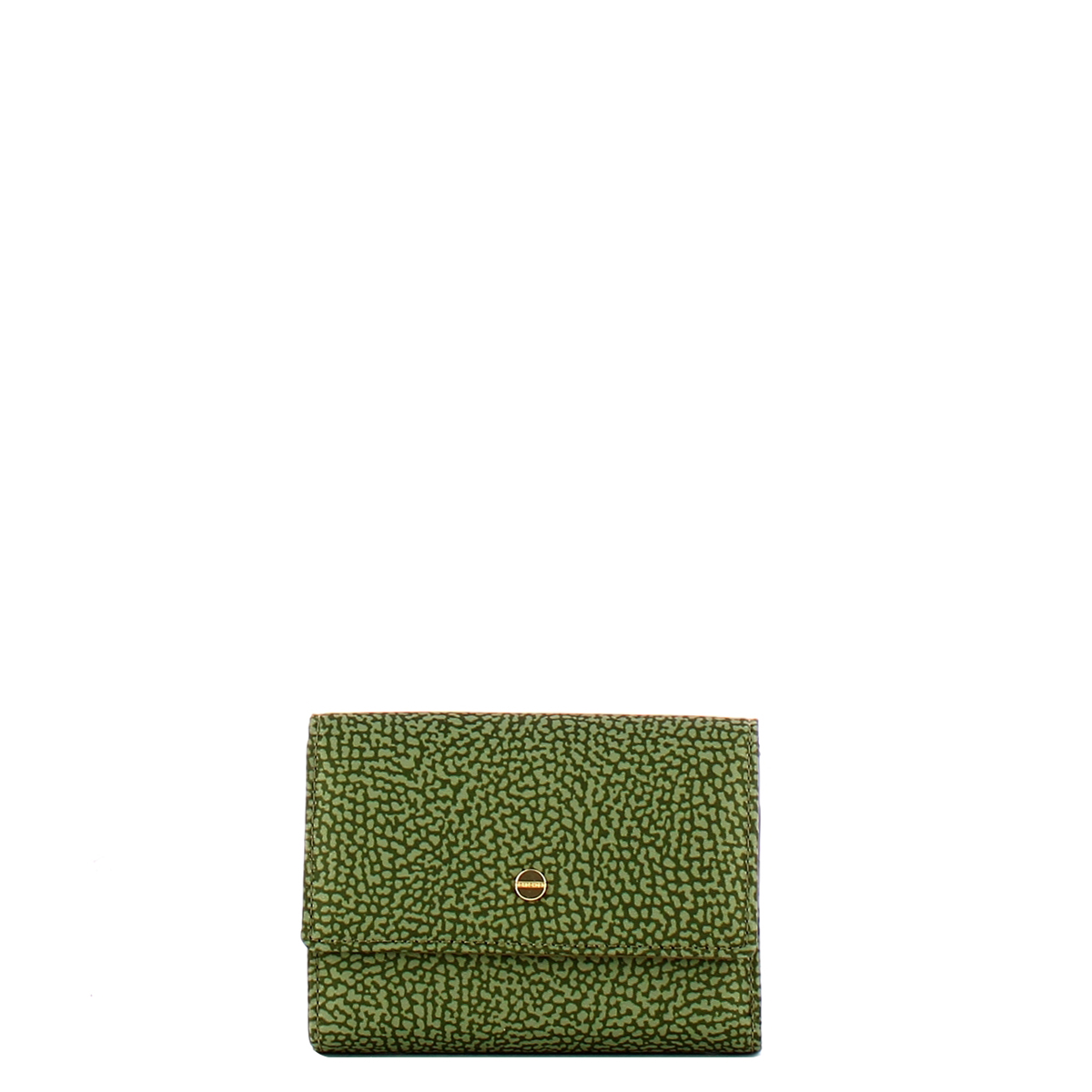 Borbonese Portafoglio Medium RFID in Nylon Riciclato Verde Militare - 1