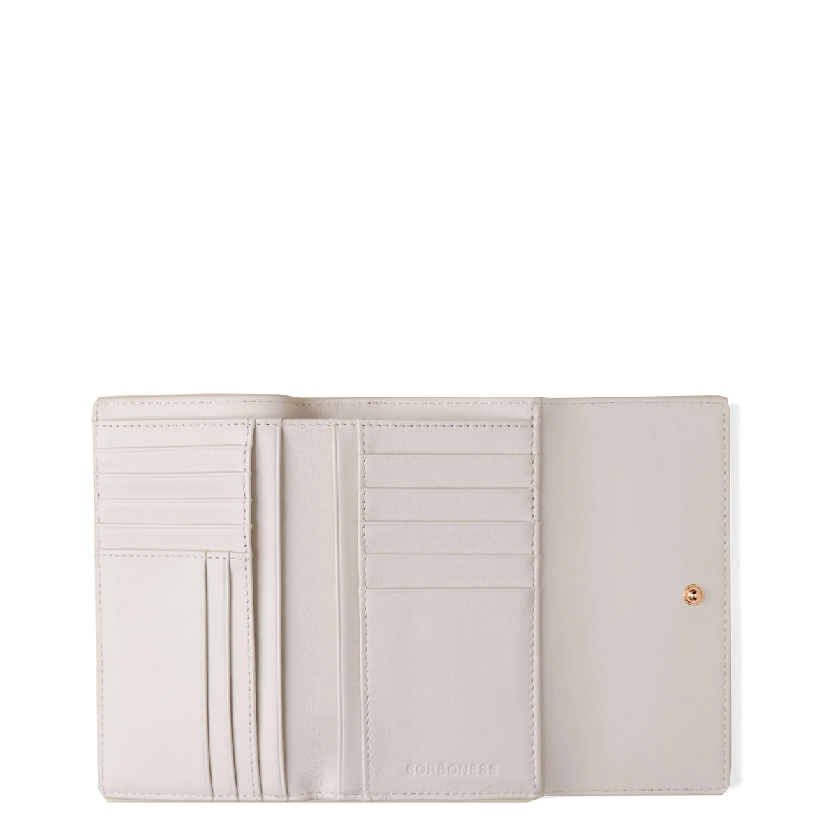 Borbonese Portafoglio Medium RFID in pelle Chantilly Cream - 3 Borbonese Portafoglio Medium RFID in pelle Chantilly Cream - 3