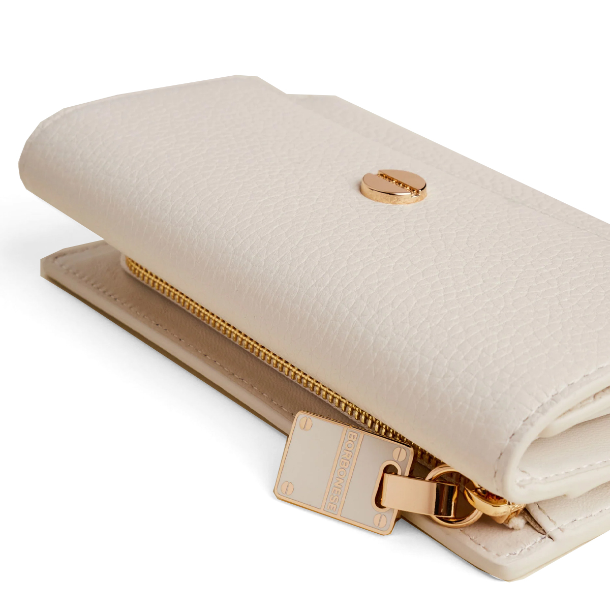 Borbonese Portafoglio Medium RFID in pelle Chantilly Cream - 4 Borbonese Portafoglio Medium RFID in pelle Chantilly Cream - 4