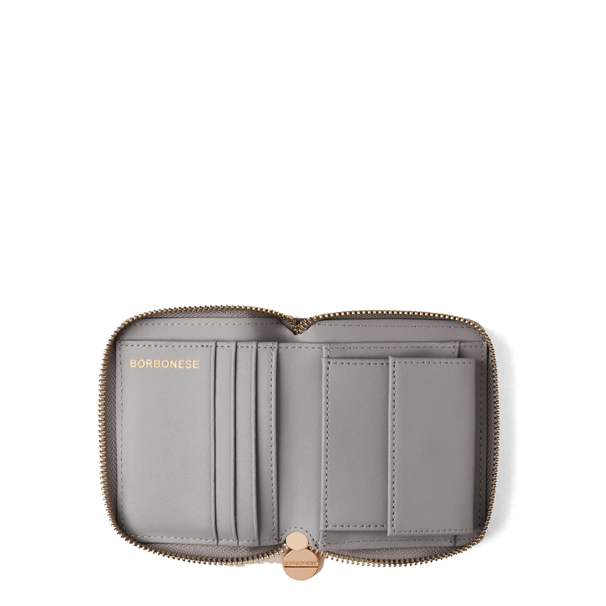 Borbonese Portafoglio Medium RFID in tessuto Riciclato Zip Around Cloud - 3