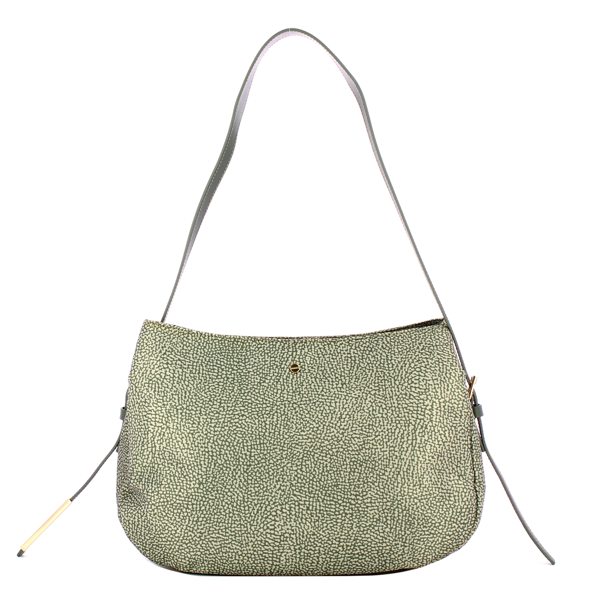 Borbonese Hobo Bag Medium Clay Grey - 1 Borbonese Hobo Bag Medium Clay Grey - 1