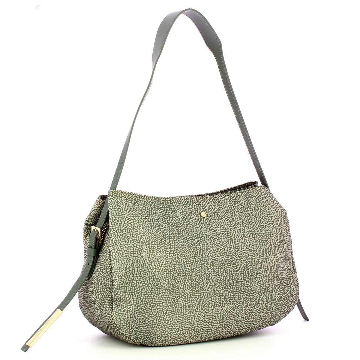 Borbonese Hobo Bag Medium Clay Grey - 2 Borbonese Hobo Bag Medium Clay Grey - 2
