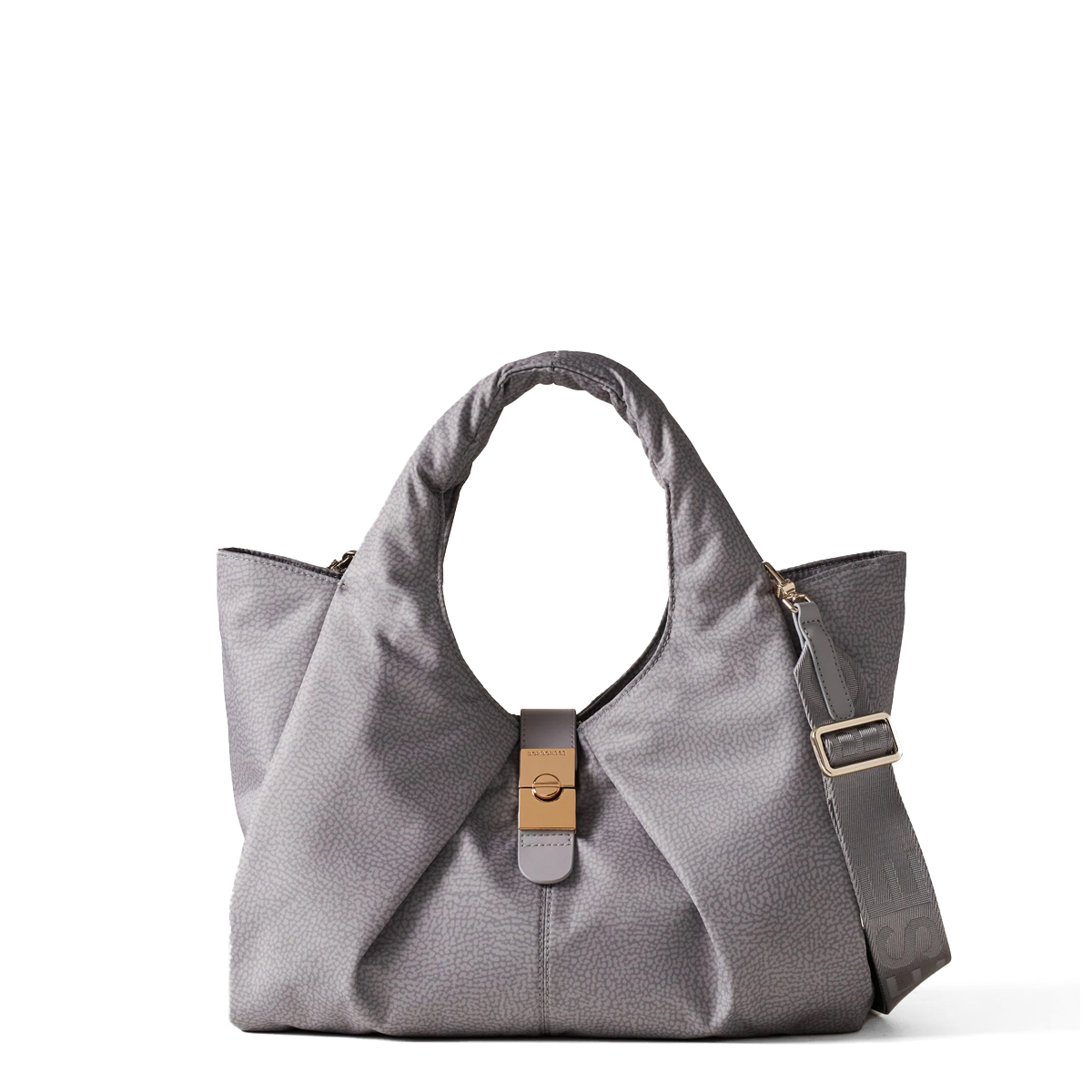 Borbonese Shopper Cortina Medium Cloud - 1 Borbonese Shopper Cortina Medium Cloud - 1