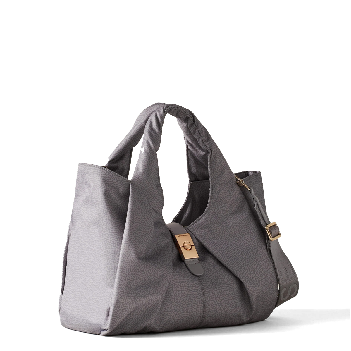 Borbonese Shopper Cortina Medium Cloud - 2 Borbonese Shopper Cortina Medium Cloud - 2