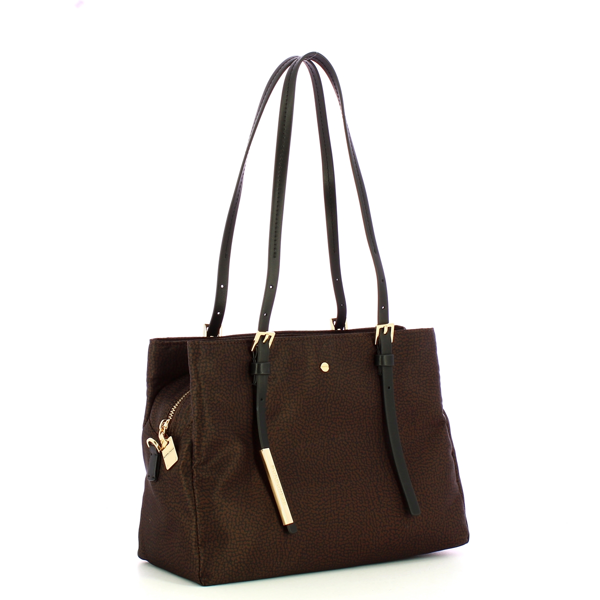 Borbonese Borsa a spalla Medium Testa Moro Nero - 2