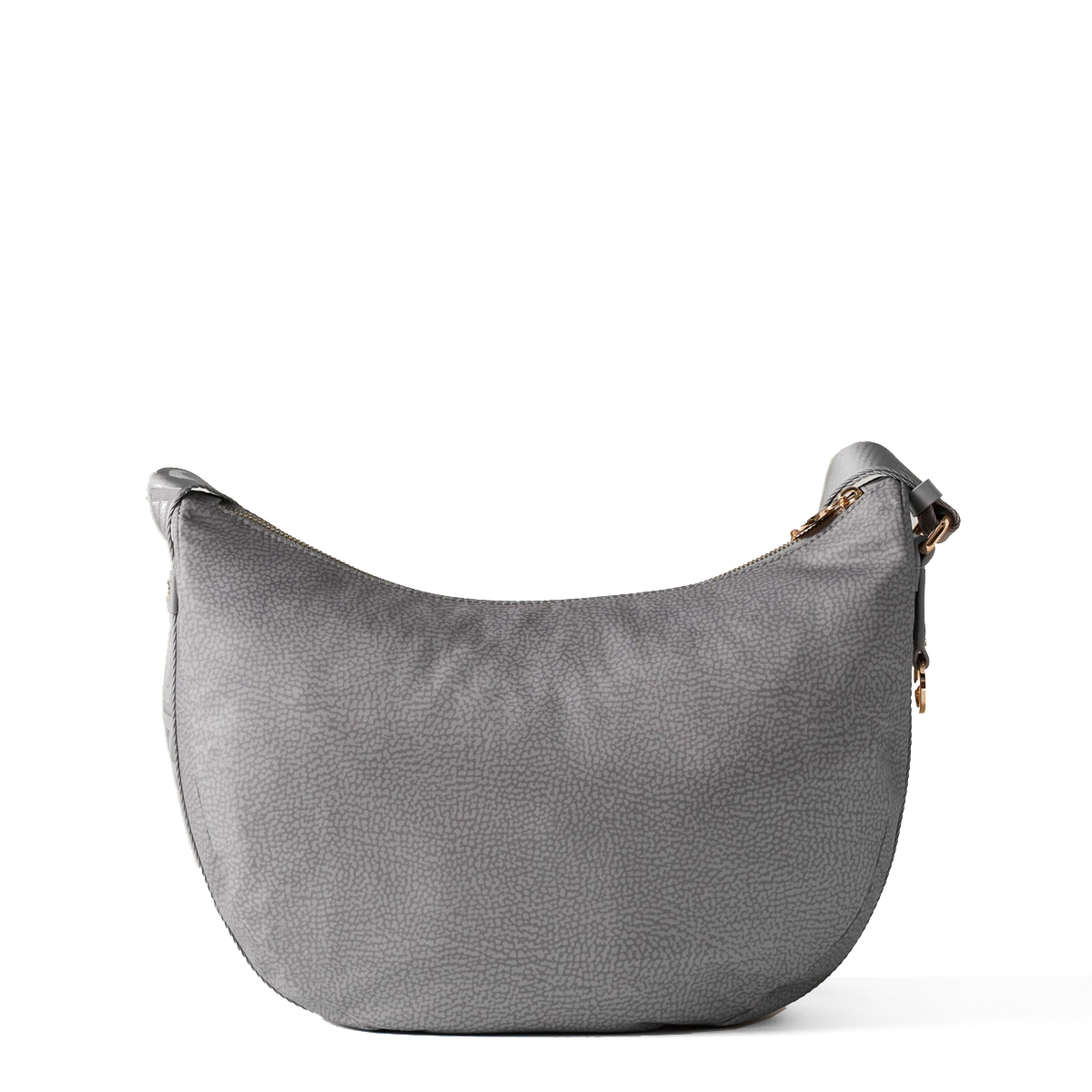 Borbonese Borsa Luna Bag Middle con taschino in Nylon Riciclato Cloud - 3 Borbonese Borsa Luna Bag Middle con taschino in Nylon Riciclato Cloud - 3