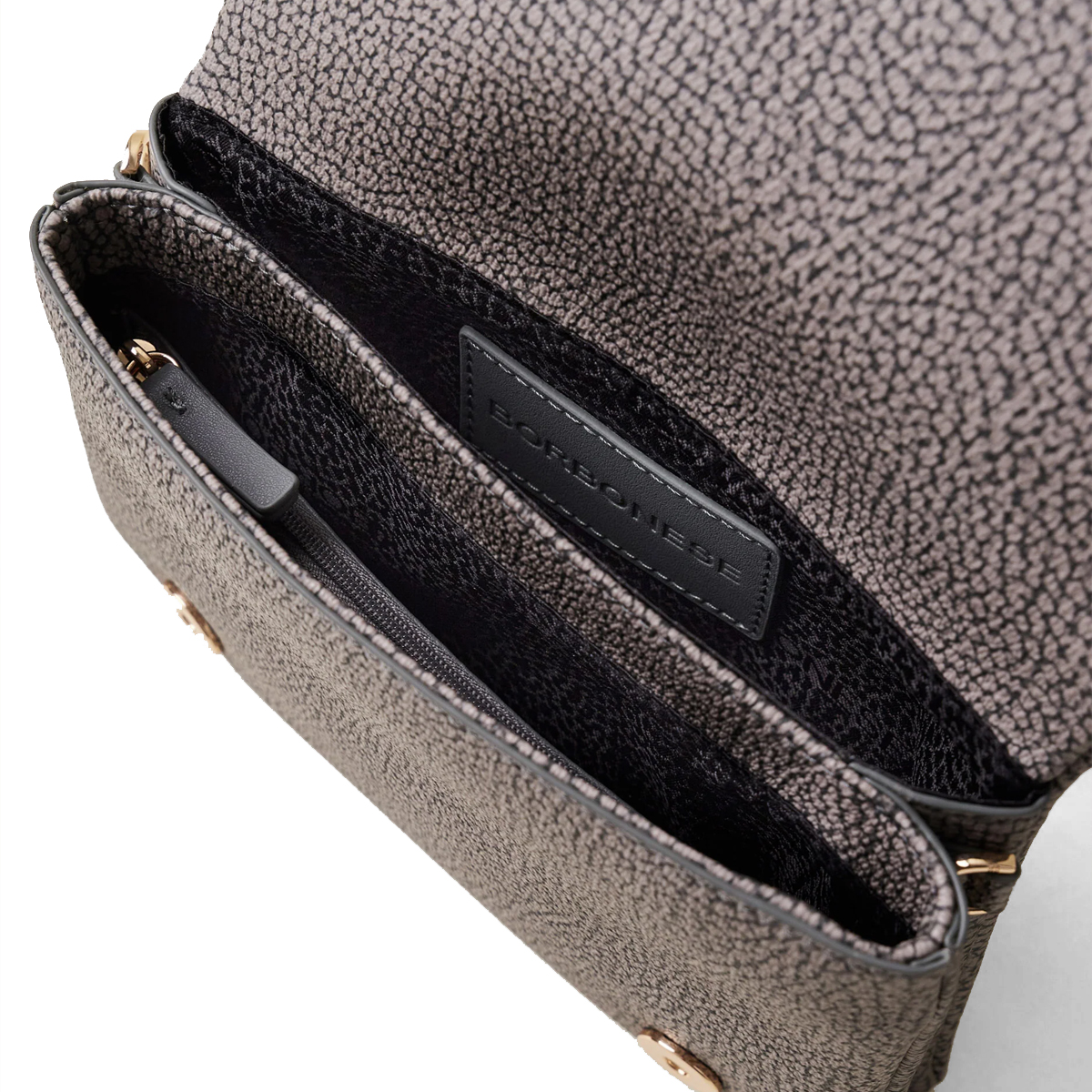 Borbonese Tracollina Mini Bag Clay Grey - 4 Borbonese Tracollina Mini Bag Clay Grey - 4