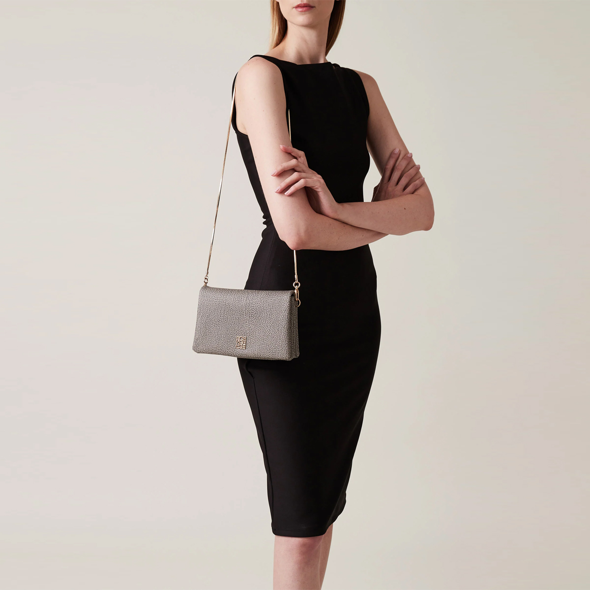 Borbonese Tracollina Mini Bag Clay Grey - 5 Borbonese Tracollina Mini Bag Clay Grey - 5
