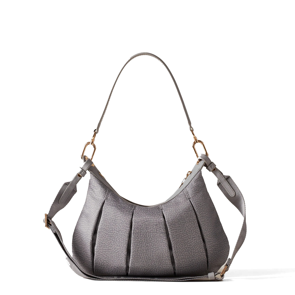 Borbonese Hobo Bag Croissant Small Cloud - 3 Borbonese Hobo Bag Croissant Small Cloud - 3