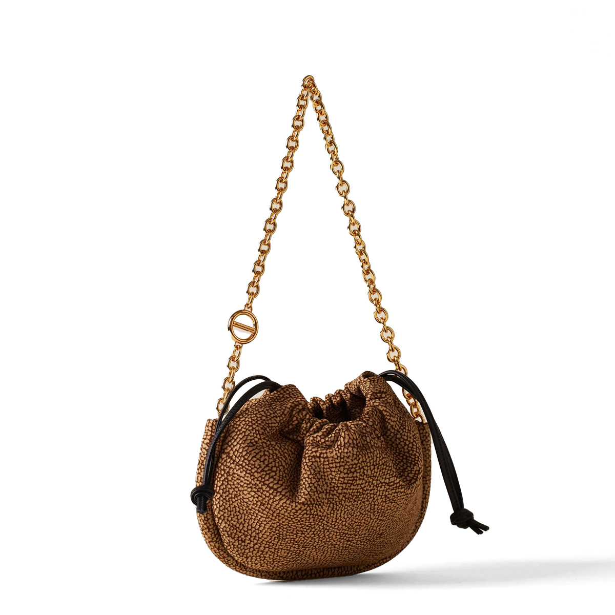 Borbonese Mini Borsa Coquille in camoscio OP Naturale - 2 Borbonese Mini Borsa Coquille in camoscio OP Naturale - 2
