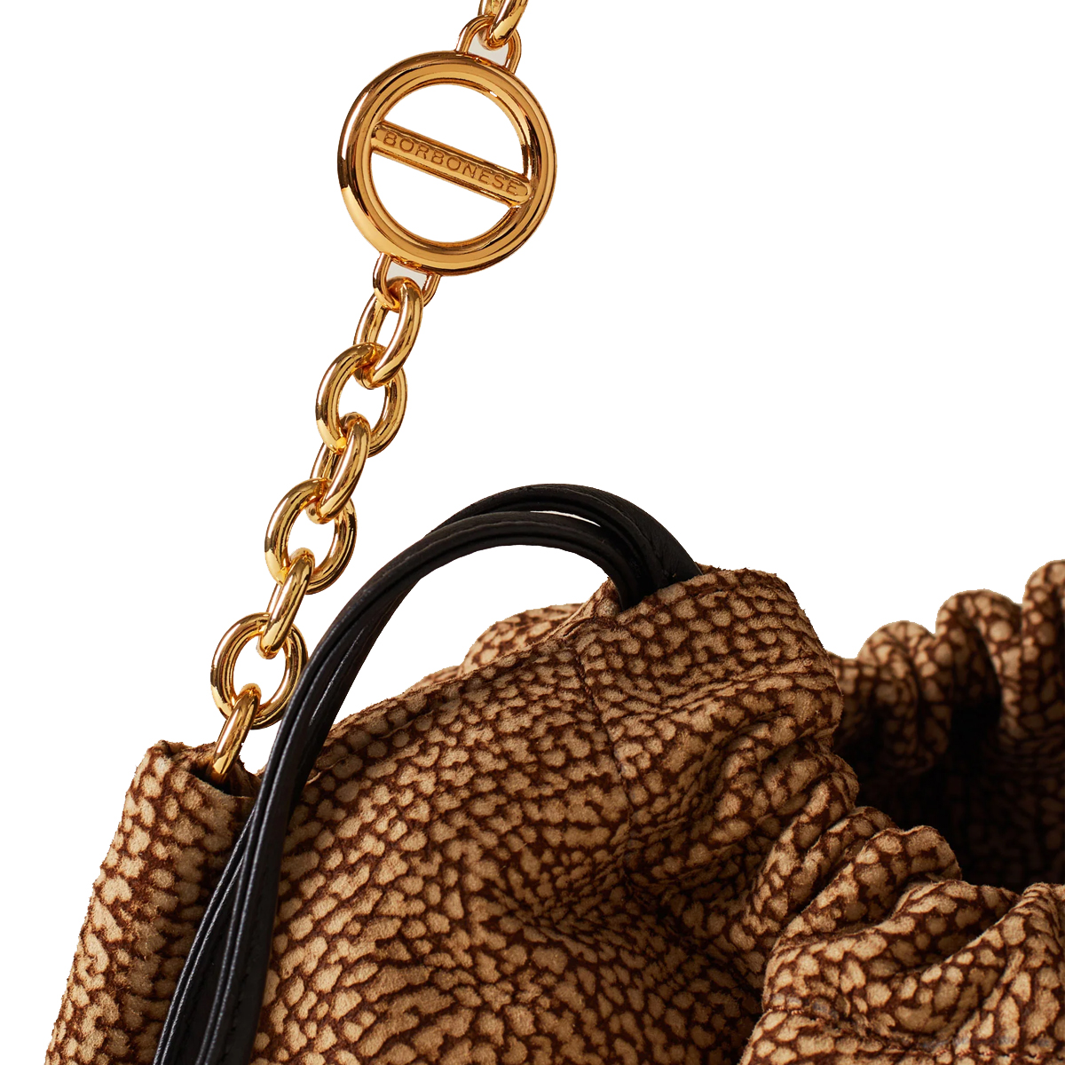 Borbonese Mini Borsa Coquille in camoscio OP Naturale - 4 Borbonese Mini Borsa Coquille in camoscio OP Naturale - 4
