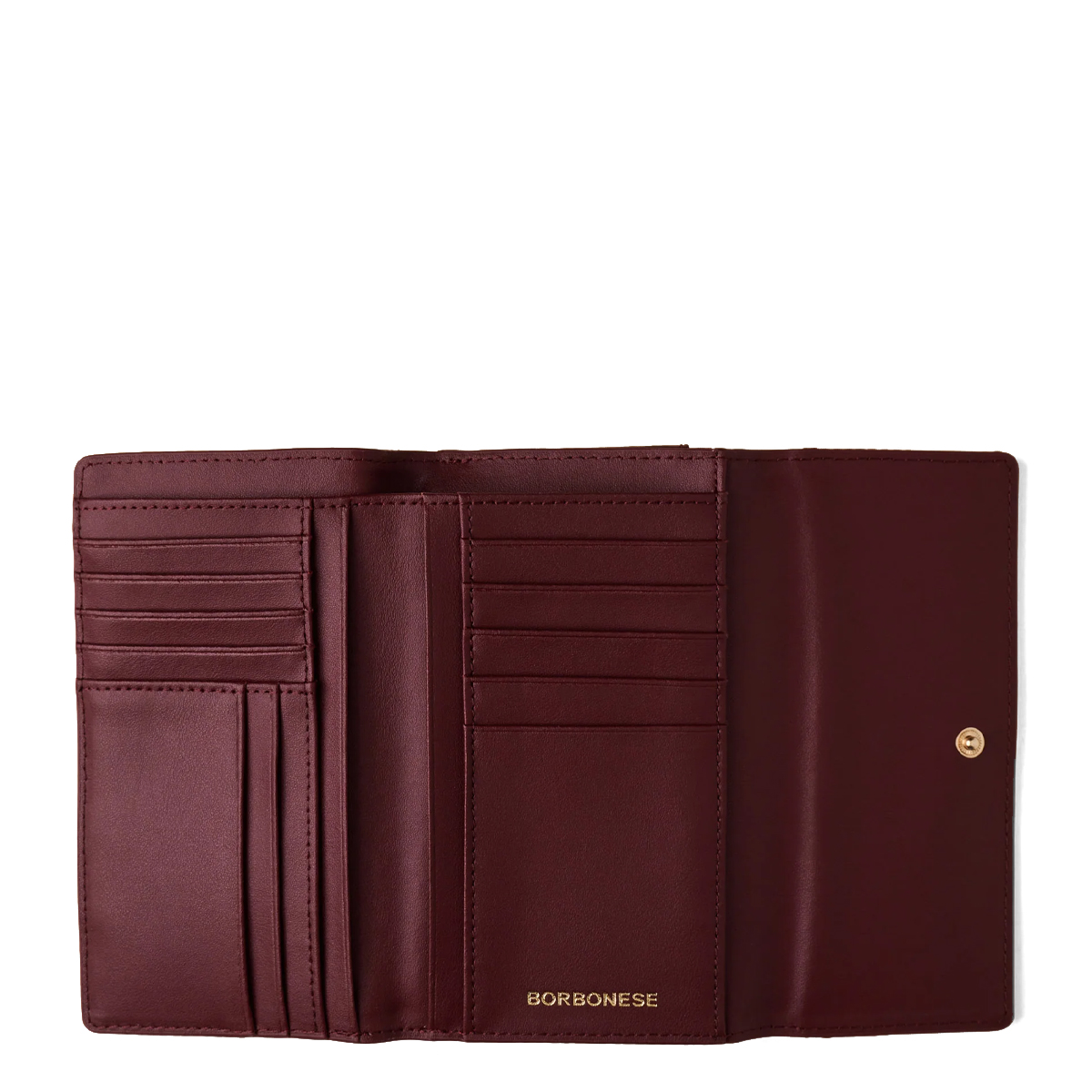 Borbonese Portafoglio Medium RFID in Nylon Riciclato Merlot - 3 Borbonese Portafoglio Medium RFID in Nylon Riciclato Merlot - 3