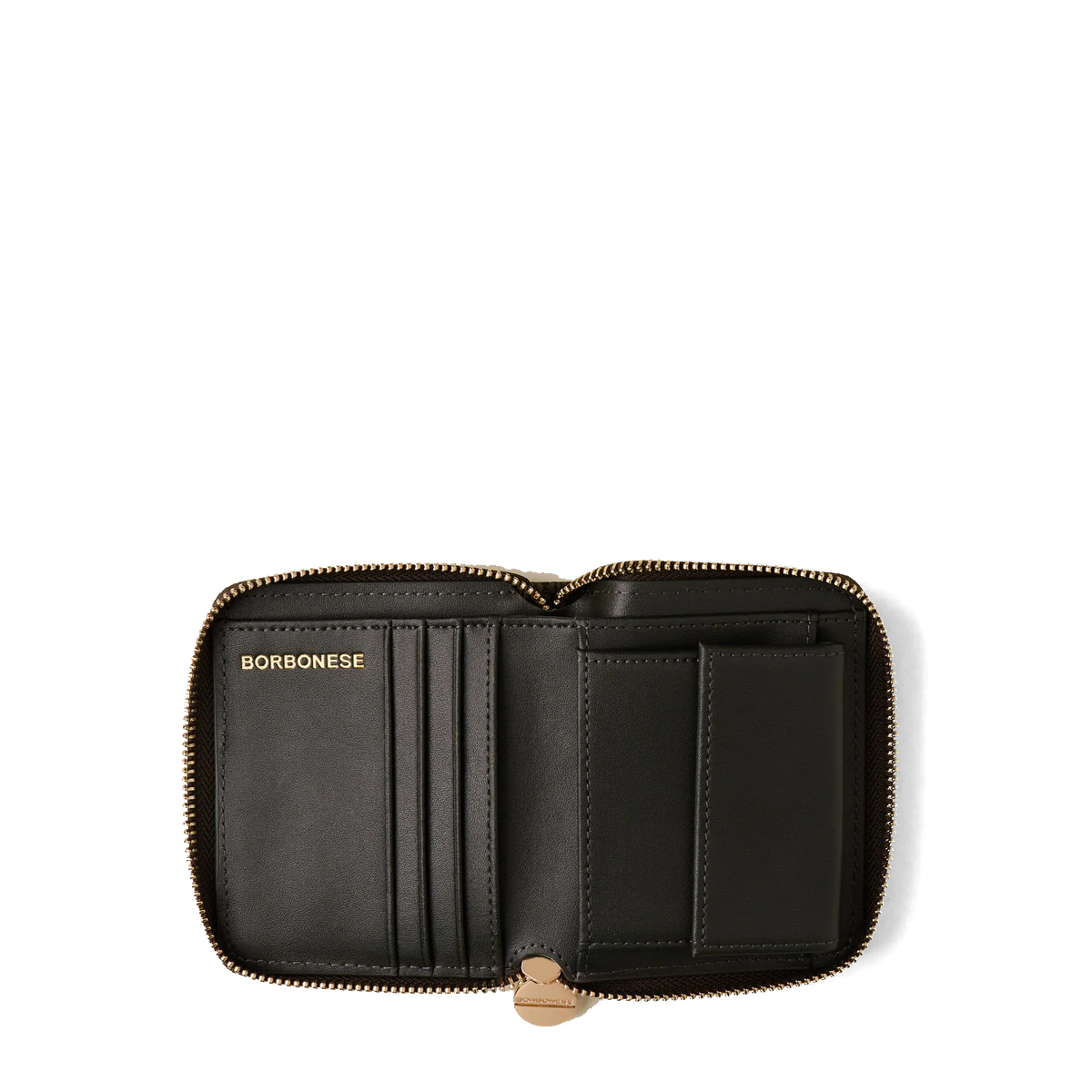 Borbonese Portafoglio Medium RFID in Nylon Riciclato Zip Around Alloro - 3 Borbonese Portafoglio Medium RFID in Nylon Riciclato Zip Around Alloro - 3