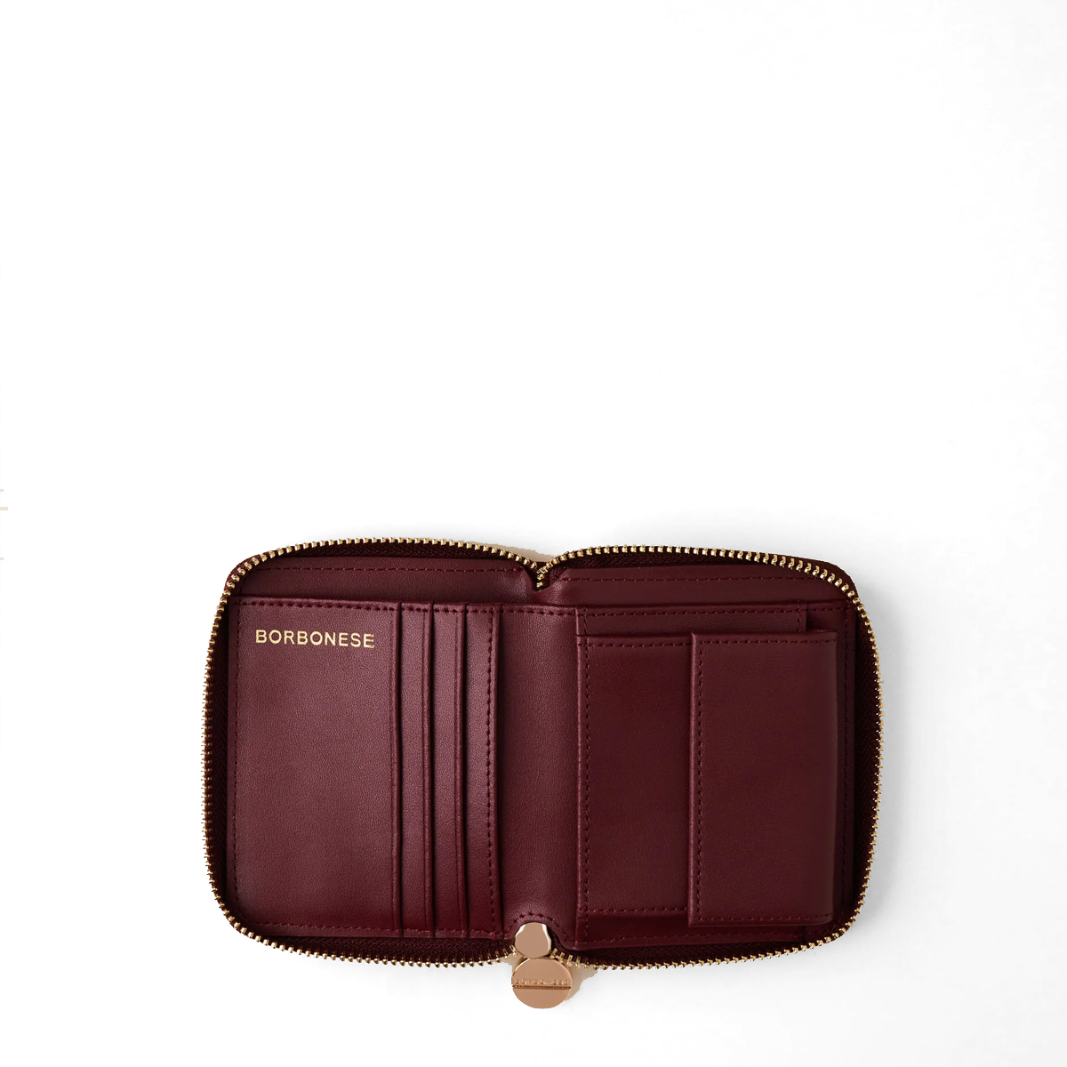 Borbonese Portafoglio Medium RFID in Nylon Riciclato Zip Around Merlot - 3 Borbonese Portafoglio Medium RFID in Nylon Riciclato Zip Around Merlot - 3