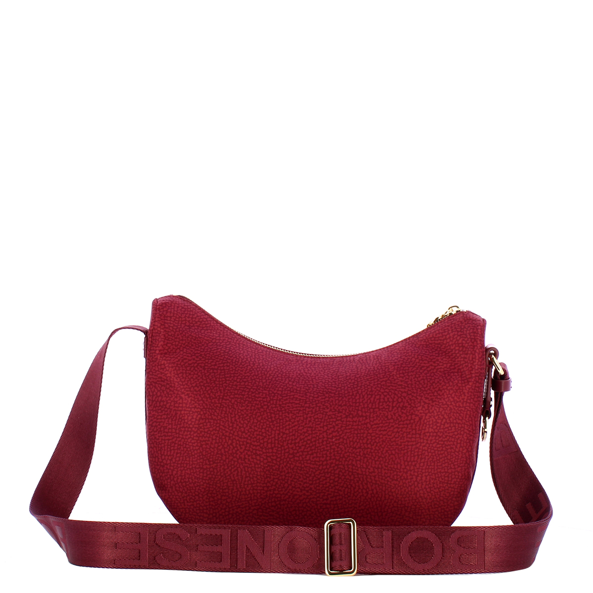 Borbonese Borsa Luna Bag Small con taschino in Nylon Riciclato Merlot - 3 Borbonese Borsa Luna Bag Small con taschino in Nylon Riciclato Merlot - 3