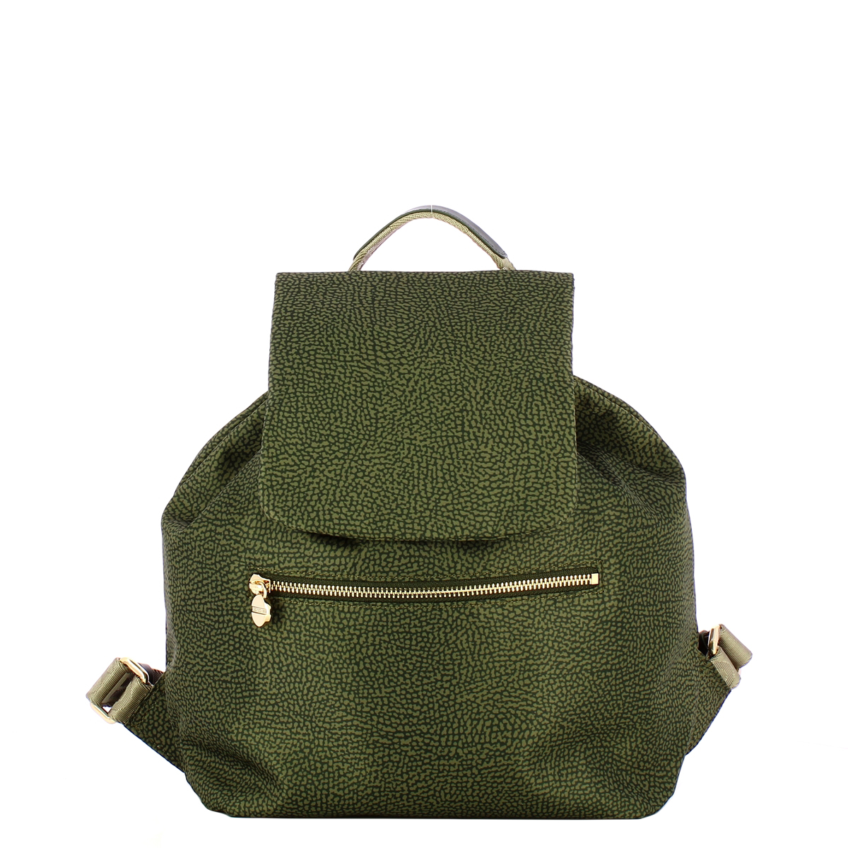 Borbonese Zaino Medium in Nylon Riciclato Alloro - 1 Borbonese Zaino Medium in Nylon Riciclato Alloro - 1
