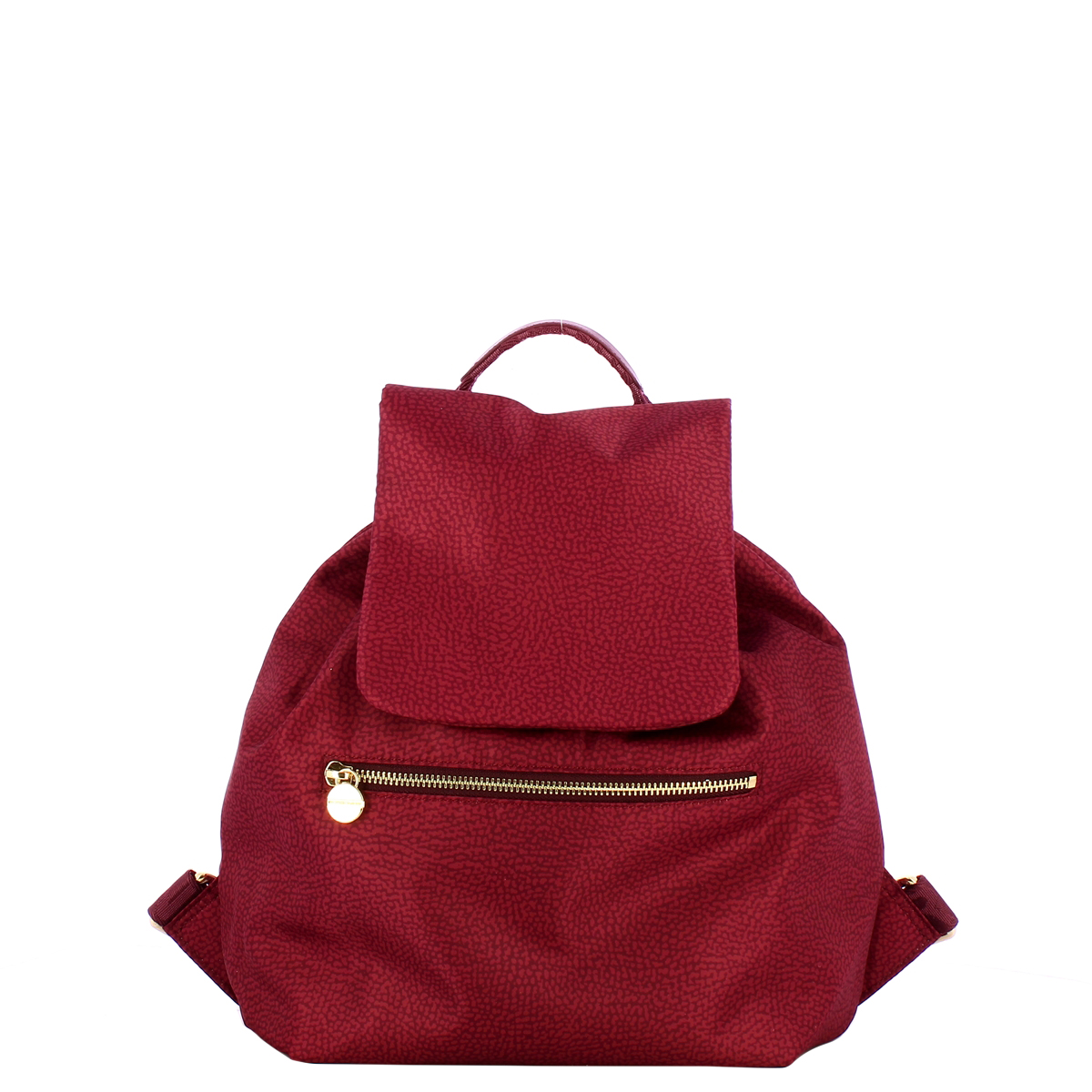 Borbonese Zaino Medium in Nylon Riciclato Merlot - 1 Borbonese Zaino Medium in Nylon Riciclato Merlot - 1
