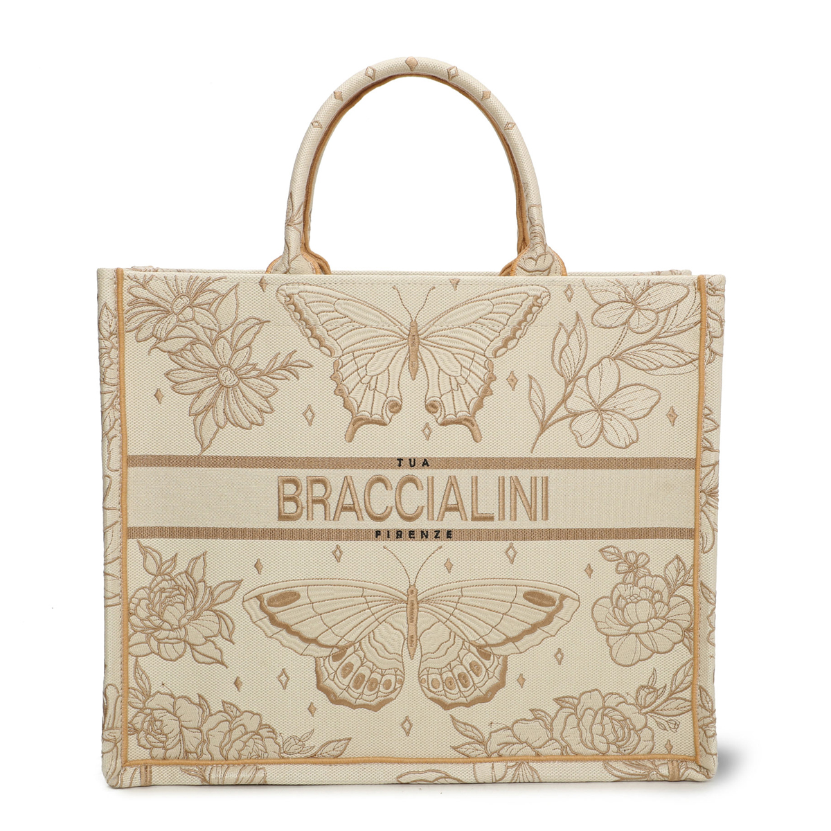 Braccialini Borsa a mano Queen grande Farfalle - 1