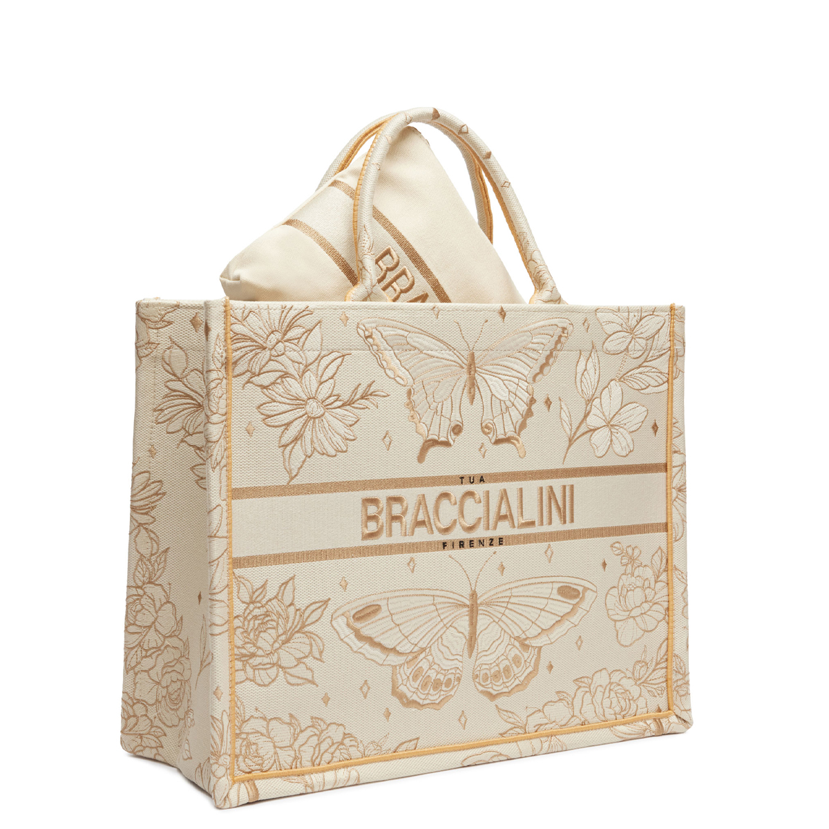 Braccialini Borsa a mano Queen grande Farfalle - 3