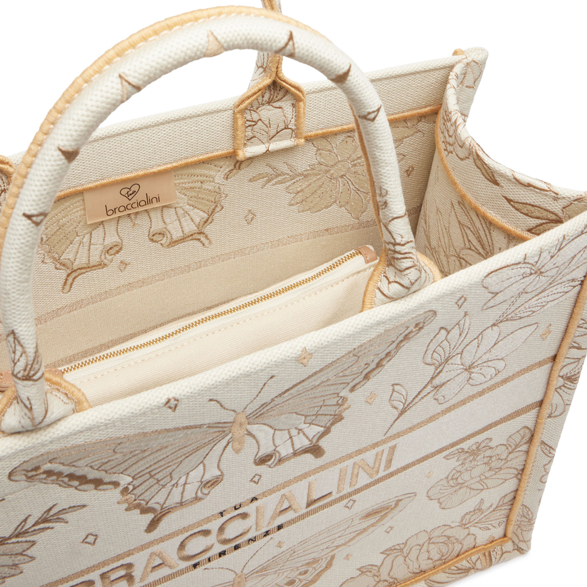 Braccialini Borsa a mano Queen grande Farfalle - 5