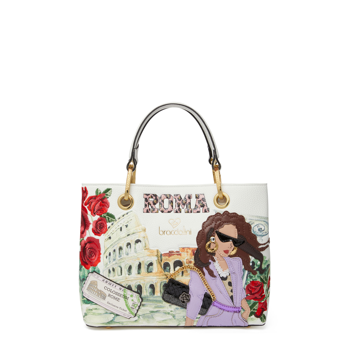 Braccialini Borsa a mano Cartoline Roma - 1