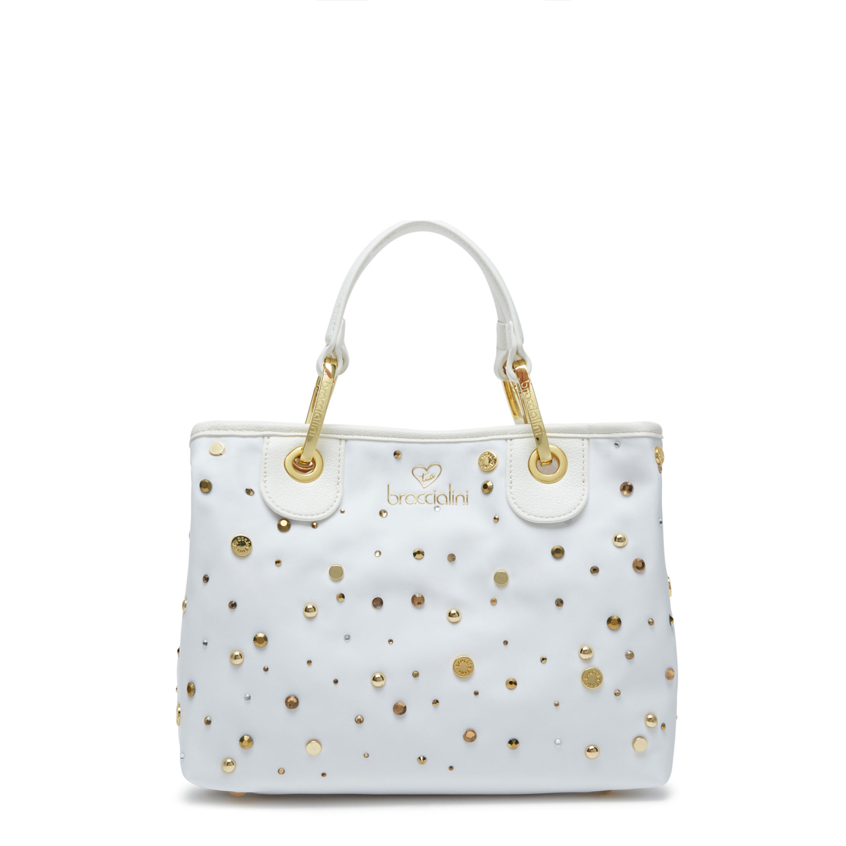 Braccialini Borsa a mano Beth Strass piccola Bianco - 1 Braccialini Borsa a mano Beth Strass piccola Bianco - 1