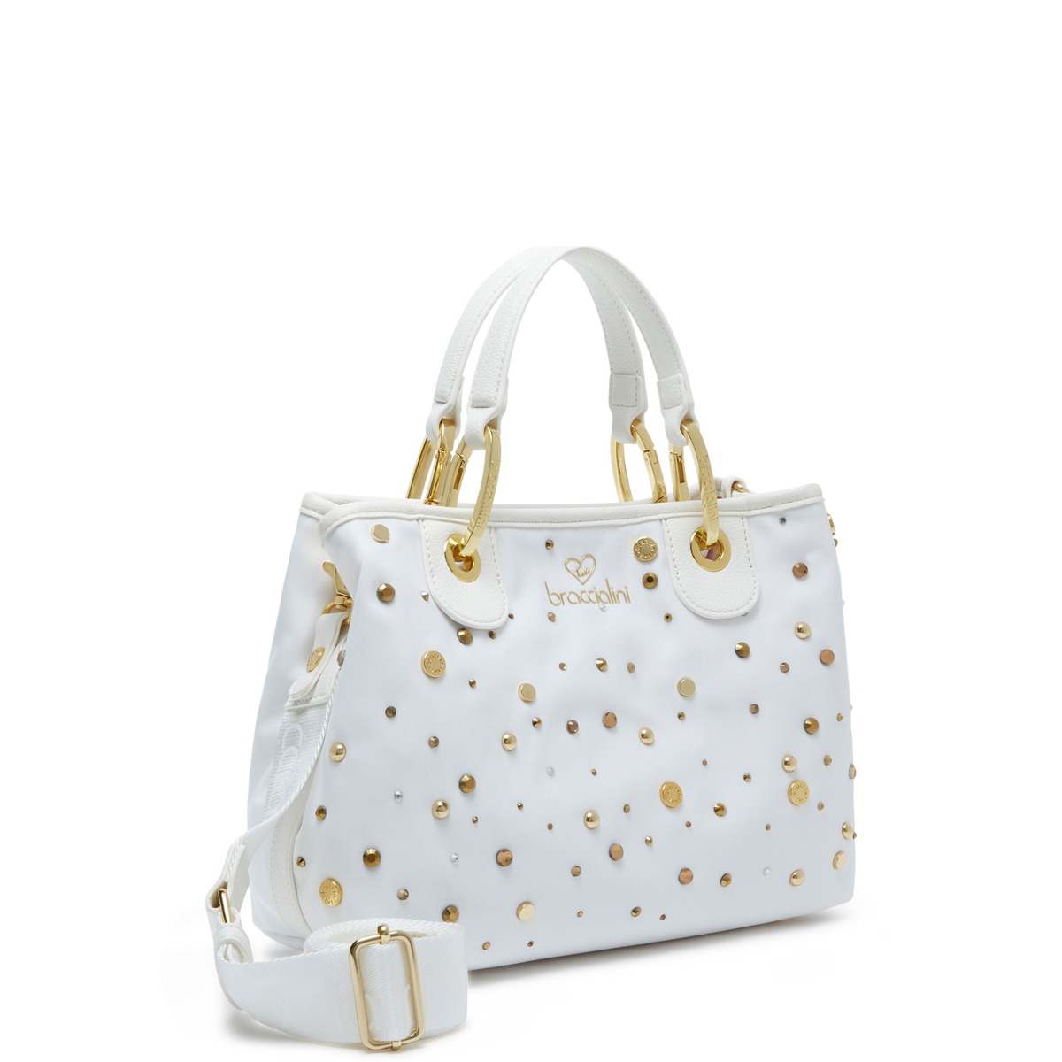 Braccialini Borsa a mano Beth Strass piccola Bianco - 5 Braccialini Borsa a mano Beth Strass piccola Bianco - 5