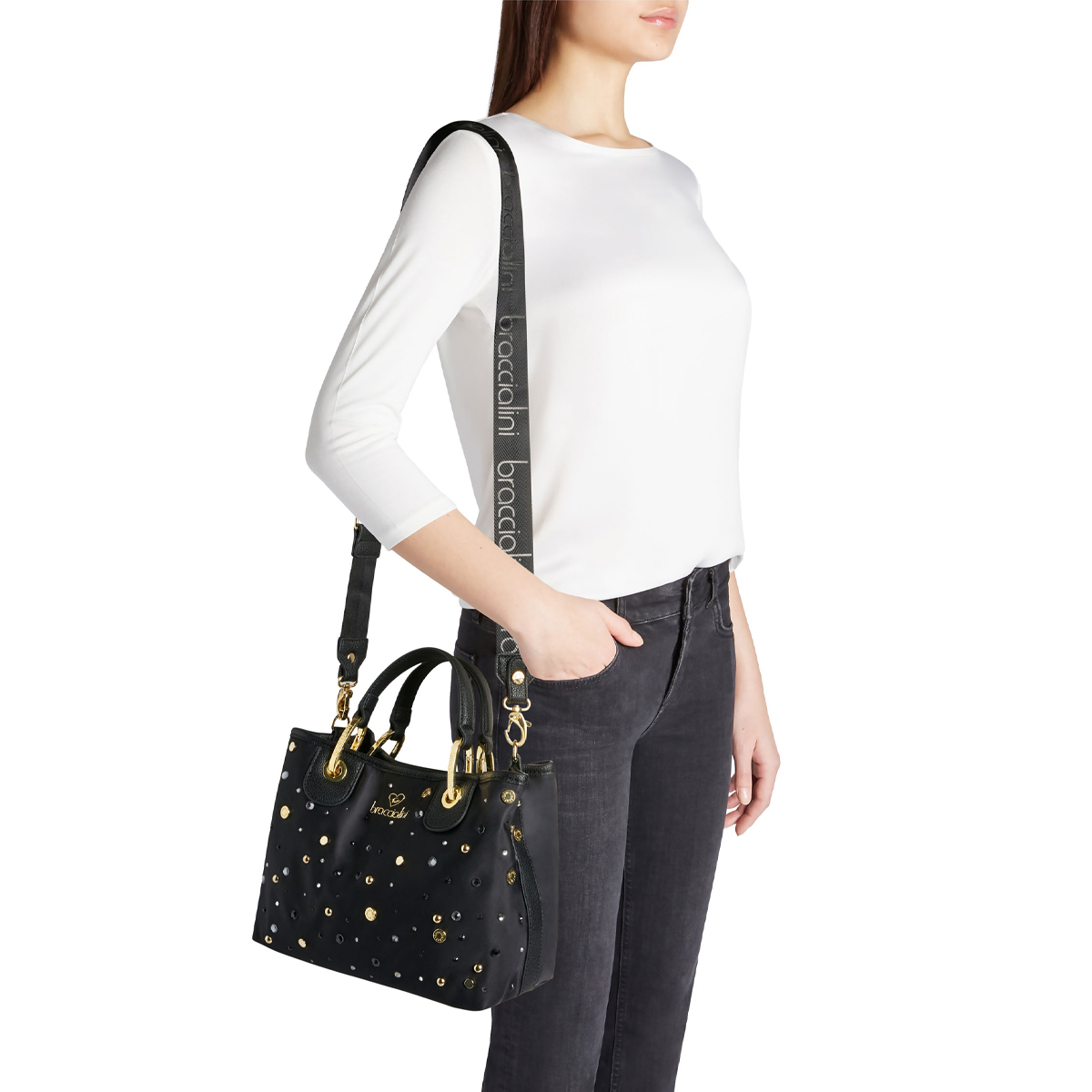 Braccialini Beth Strass small Nero Handbag - 5 Braccialini Beth Strass small Nero Handbag - 5