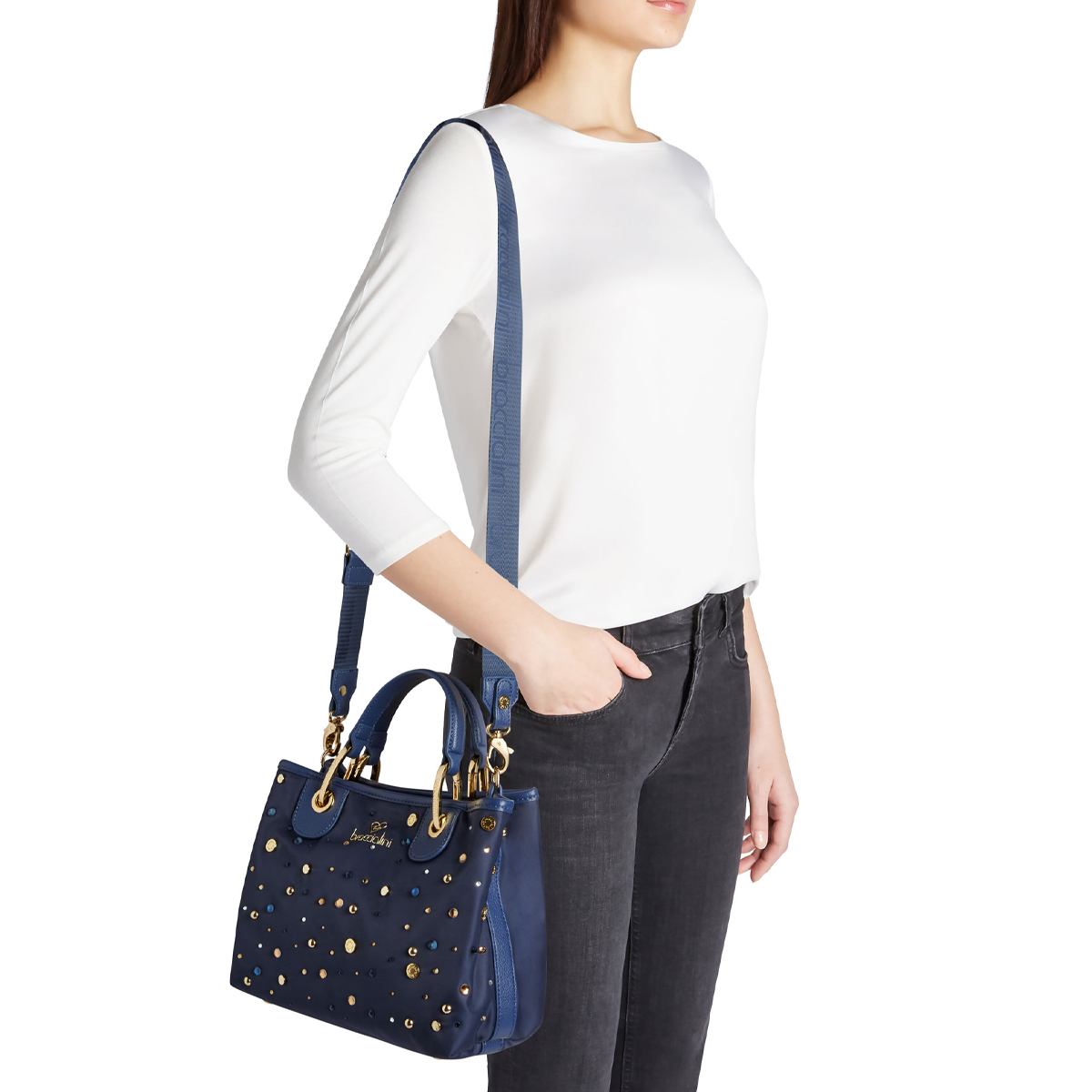 Braccialini Beth Strass small Blu Handbag - 5 Braccialini Beth Strass small Blu Handbag - 5