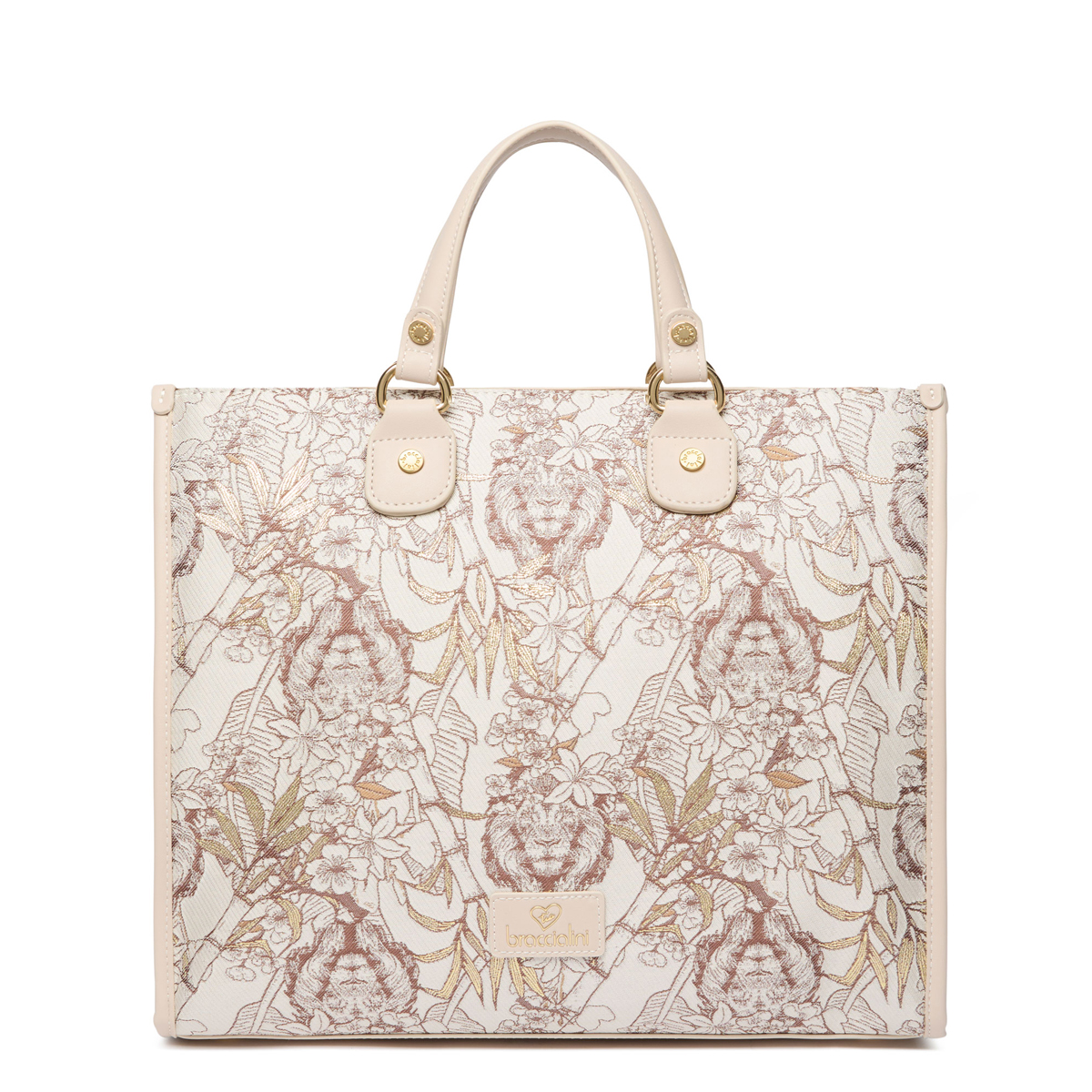 Braccialini Borsa a mano Jacquard Beige - 1